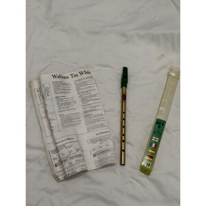 Waltons Irish Tin Whistle D Key W/ Box Made In Ireland Solid Brass Instrument